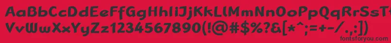 Шрифт LinotypeRanaBold – чёрные шрифты на красном фоне