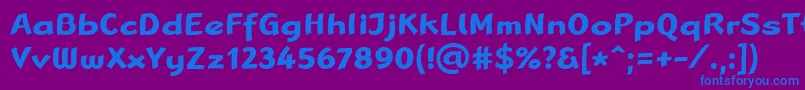LinotypeRanaBold-fontti – siniset fontit violetilla taustalla