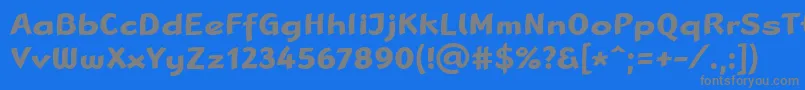 Więcej informacji o czcionce LinotypeRanaBold Czcionka LinotypeRanaBold – szare czcionki na niebieskim tle
