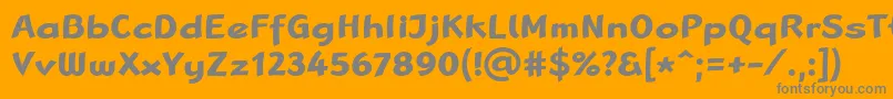 Weitere Informationen zur LinotypeRanaBold-Schriftart LinotypeRanaBold-Schriftart – Graue Schriften auf orangefarbenem Hintergrund