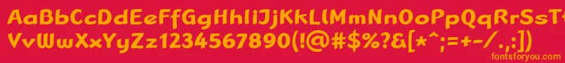 Шрифт LinotypeRanaBold – оранжевые шрифты на красном фоне
