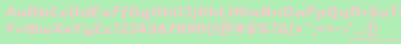 LinotypeRanaBold Font – Pink Fonts on Green Background