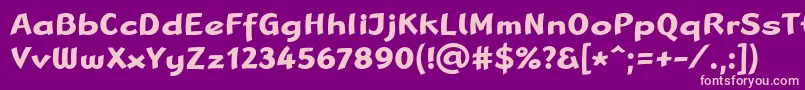 フォントLinotypeRanaBold – 紫の背景にピンクのフォント