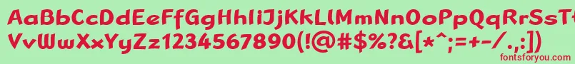 LinotypeRanaBold Font – Red Fonts on Green Background