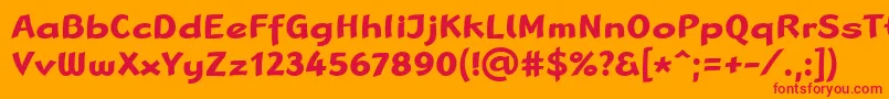 Шрифт LinotypeRanaBold – красные шрифты на оранжевом фоне