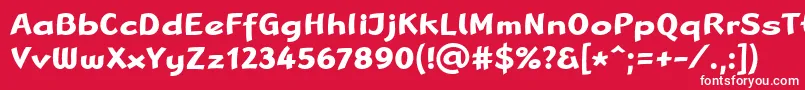 Шрифт LinotypeRanaBold – белые шрифты на красном фоне