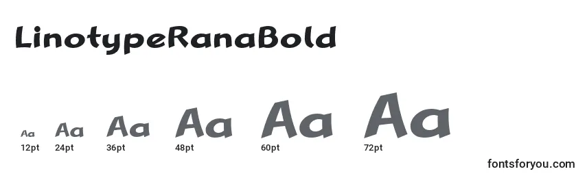 Размеры шрифта LinotypeRanaBold