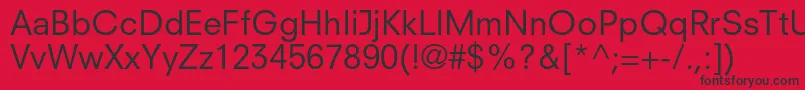 フォントNeuzeitsltstdBook – 赤い背景に黒い文字