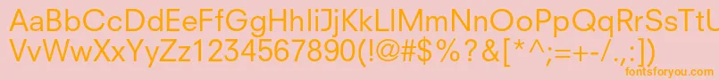NeuzeitsltstdBook Font – Orange Fonts on Pink Background