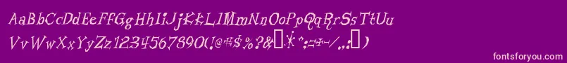 LivingByNumbers Font – Pink Fonts on Purple Background