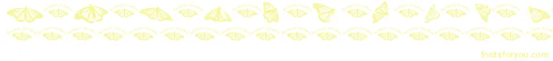 Wlroyalflutterdingbats-Schriftart – Gelbe Schriften