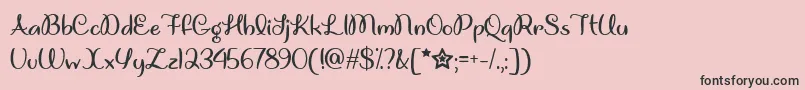 UnicornGigglesTtf Font – Black Fonts on Pink Background