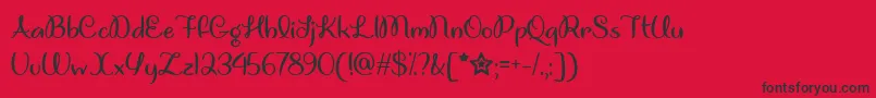 UnicornGigglesTtf Font – Black Fonts on Red Background