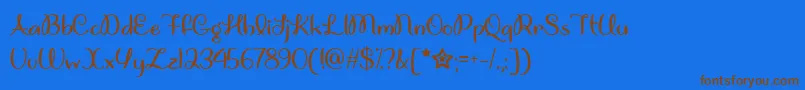 UnicornGigglesTtf Font – Brown Fonts on Blue Background