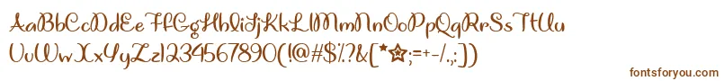 UnicornGigglesTtf Font – Brown Fonts on White Background