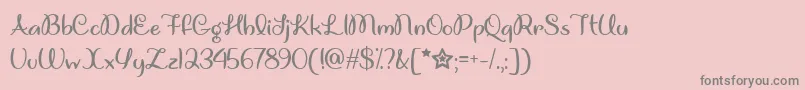 UnicornGigglesTtf Font – Gray Fonts on Pink Background