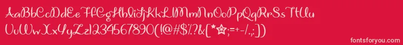 UnicornGigglesTtf Font – Pink Fonts on Red Background