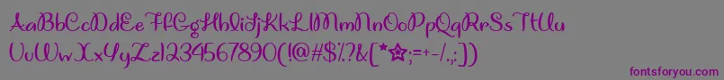 UnicornGigglesTtf Font – Purple Fonts on Gray Background