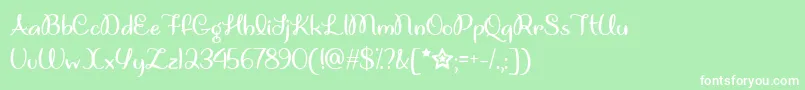 UnicornGigglesTtf Font – White Fonts on Green Background