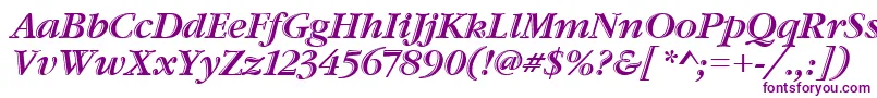 GaramondHtldItcTtItalic Font – Purple Fonts on White Background