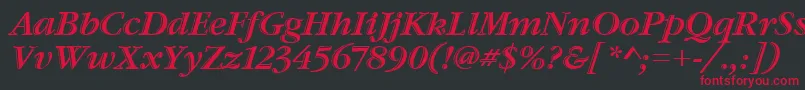 fuente GaramondHtldItcTtItalic – Fuentes Rojas Sobre Fondo Negro