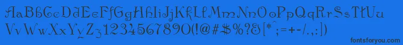 Шрифт AngloNormal – чёрные шрифты на синем фоне