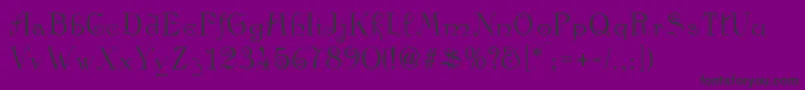 AngloNormal-fontti – mustat fontit violetilla taustalla