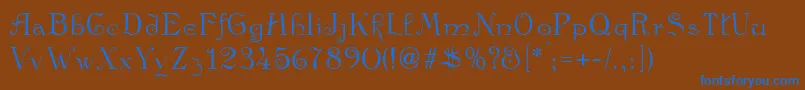 AngloNormal Font – Blue Fonts on Brown Background