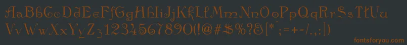 AngloNormal Font – Brown Fonts on Black Background