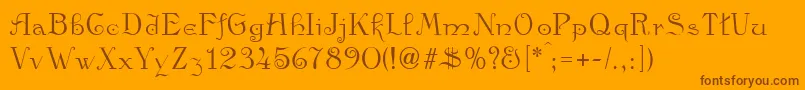 AngloNormal Font – Brown Fonts on Orange Background