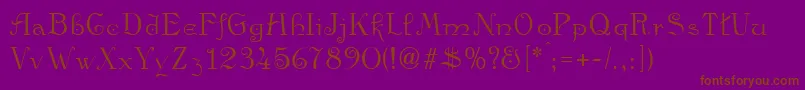 AngloNormal Font – Brown Fonts on Purple Background