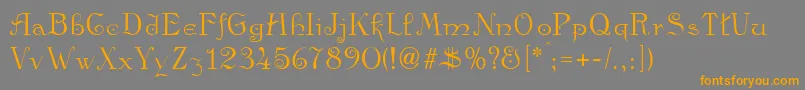 AngloNormal Font – Orange Fonts on Gray Background