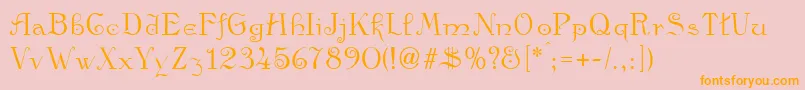AngloNormal Font – Orange Fonts on Pink Background