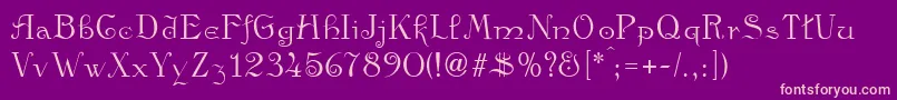 AngloNormal Font – Pink Fonts on Purple Background