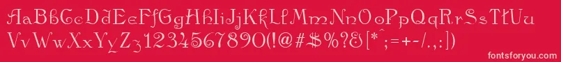 Police AngloNormal – polices roses sur fond rouge