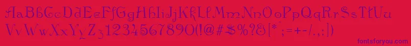 AngloNormal Font – Purple Fonts on Red Background