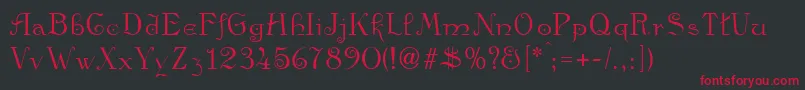 AngloNormal Font – Red Fonts on Black Background