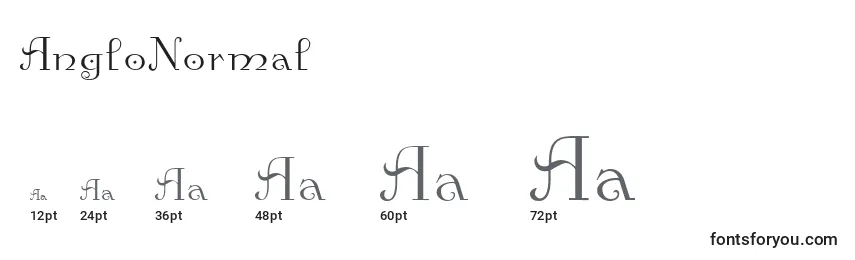 Размеры шрифта AngloNormal