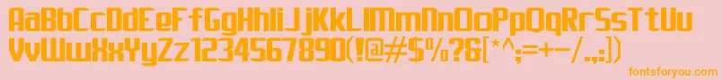 JLogRebellionSansNormal Font – Orange Fonts on Pink Background