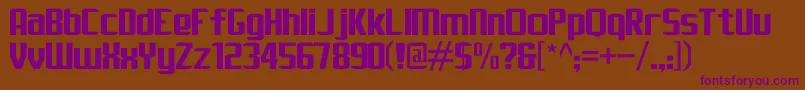 JLogRebellionSansNormal Font – Purple Fonts on Brown Background