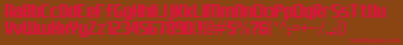 JLogRebellionSansNormal Font – Red Fonts on Brown Background