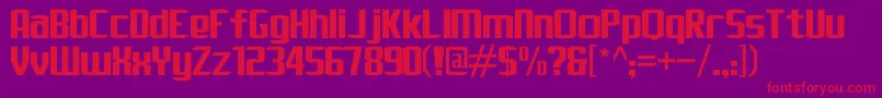 JLogRebellionSansNormal Font – Red Fonts on Purple Background