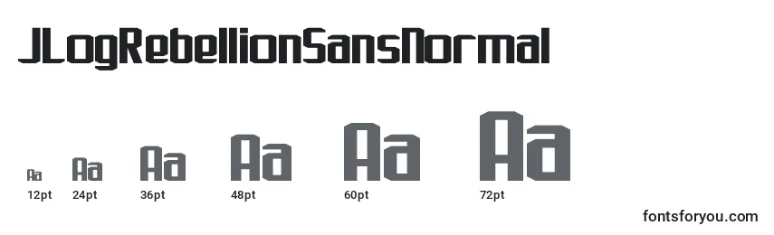JLogRebellionSansNormal Font Sizes