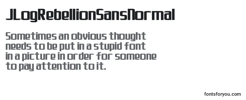 Review of the JLogRebellionSansNormal Font