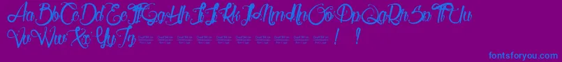 ServalLight Font – Blue Fonts on Purple Background