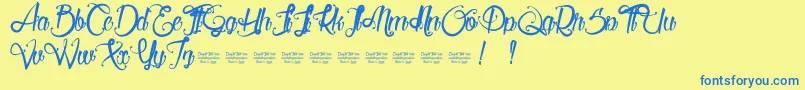 More about ServalLight Font ServalLight Font – Blue Fonts on Yellow Background