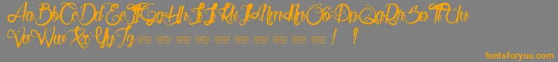 ServalLight Font – Orange Fonts on Gray Background