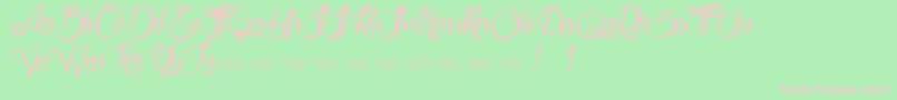 ServalLight Font – Pink Fonts on Green Background