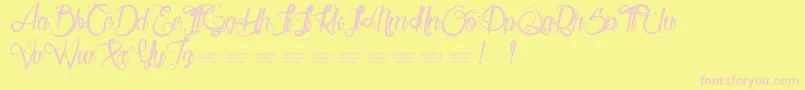 ServalLight Font – Pink Fonts on Yellow Background