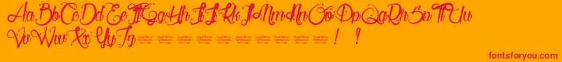 ServalLight Font – Red Fonts on Orange Background